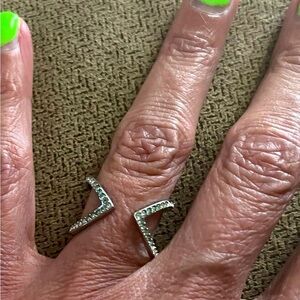 Vintage Silver Pave Michael Kors Ring